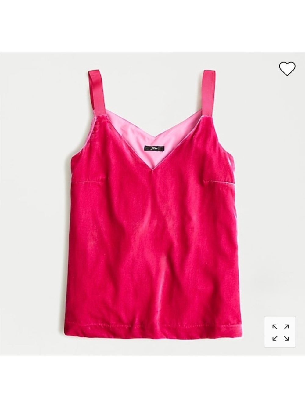 J. Crew Drapey Velvet Camisole Top